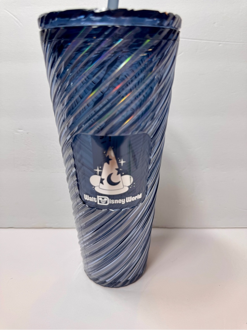 NWT Disney Starbucks Tumbler With Straw - Disney World Sorcerer Mickey Fantasia.